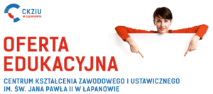 Plakat z ofertą CKZiU w Łapanowie do wydruku