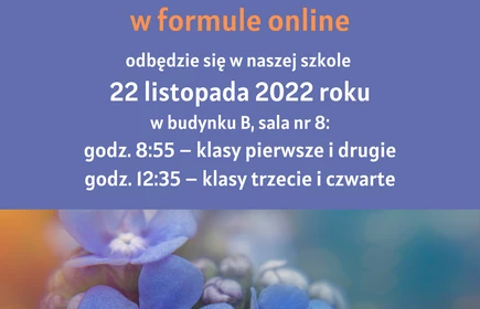 Plakat promujący Ogólnopolski Konkurs Języka Angielskiego 'FORGET-ME-NOT'.
