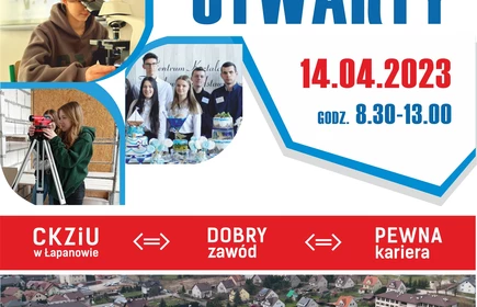 Plakat promujący Dzień Otwarty Szkoły