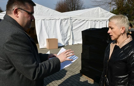 Pan Adam Korta - Starosta Bocheński, Pani Dorota Matlęga - Dyrektor CKZiU w Łapanowie