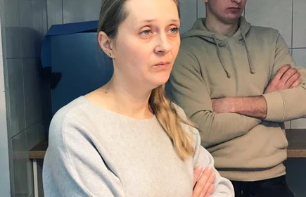 Na zdjęciu słuchacze V semestru kwalifikacyjnego kursu zawodowego ROL.12 - technik weterynarii w Gabinecie Weterynaryjnym TERIER.VET w Kobylcu.