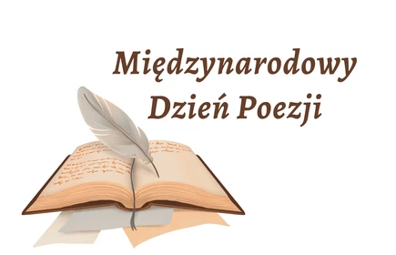 Grafika promująca Międzynarodowy Dzień Poezji.