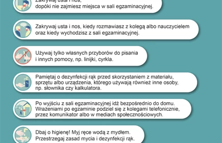 Wytyczne dotyczące bezpieczeństwa podczas egzaminu 22