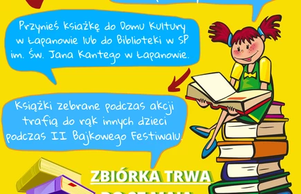 Plakat promujący akcję "Podaruj dzieciom książkę" 