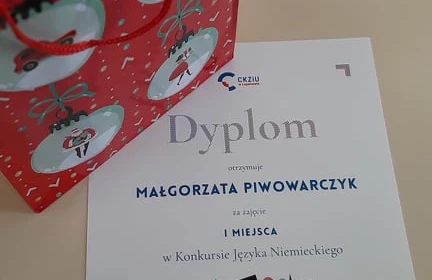 I miejsce - Małgorzata Piwowarczyk (dyplom i nagroda)