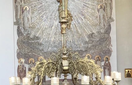 Na zdjęciu wnętrze kościoła pw. Redemptor Hominis w Łapanowie.
