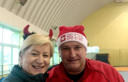 Na zdjęciu od lewej pani Celina Jacewicz i pan Jarosław Marzec.