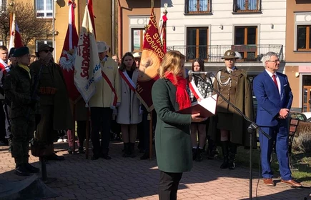 Obchody Narodowego Dnia Pamięci Żołnierzy Wyklętych w Bochni - uroczystości pod Pomnikiem Generała Okulickiego w Bochni.