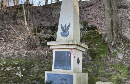 Zdjęcie przedstawia pomnik pod Grabowcem (Łapanów).