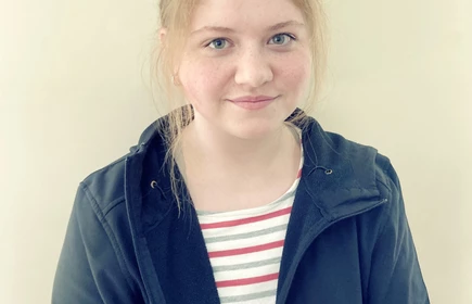 Na zdjęciu Aleksandra Marczewska, uczennica klasy II technikum.