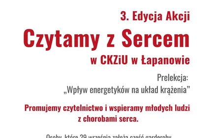 plakat promujący wydarzenie „Czytamy z Sercem”