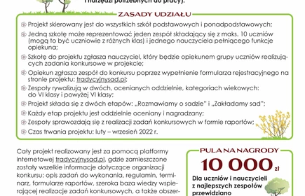 Plakat promujący projekt „Wiśniowy Sad”